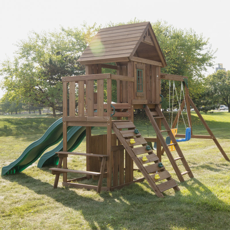 SwingnSlide Knightsbridge Deluxe Swing Set & Reviews Wayfair
